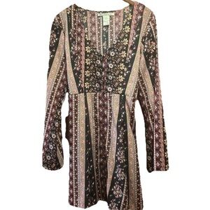 American Rag Cie Fit and Flare Floral Dress Multicolor Size XL